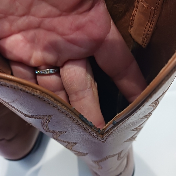 10/11B Ariat Womens Western Boots Cowboy Leather Brown Style 15718 - Picture 13 of 14